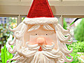 Hanging Clay Santa