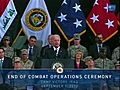 Change of Command,  End of Combat Operations Ceremony