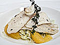 Pangasius auf Fenchelsalat in Orangenvinaigrette