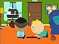 South Park - Cartman jumps and smashes into Butters&#039; window