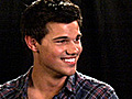 Taylor Lautner Talks Makeouts With Lily Collins