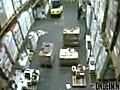 Fork-lift driver loses control