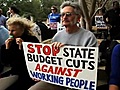 Protests Against Proposed Cuts to Unemployment Benefits