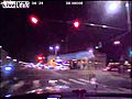 Accident at intersection - driver escapes collision with car