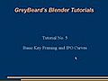 How to Use Basic Key Framing and IPO Curves in Blender