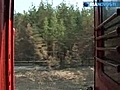 Russian firefighting trains work overtime