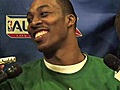 Dwight Howard during NBA All-Star media session