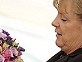 Blumen für Merkel am Valentinstag