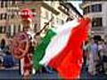 La afición española en Roma