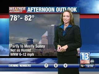 VIDEO: 13WHAM Weather Authority Midday Forecast &amp;#8212; 8/19/09