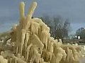 AMAZING ICE FROZEN WATERFALL