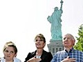 Palin visits Statue of Liberty; Ellis Island