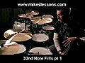 32nd Note fills from MIKESLESSONS.COM