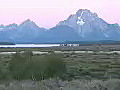 Royalty Free Stock Video HD Footage Scenic View of Grand Tetons Mountain Range in Wyoming