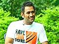 Dhoni on his wife Sakshi