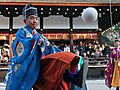 下鴨神社で新春恒例「蹴鞠（けまり）初め」