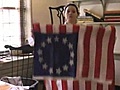 &#039;Betsy Ross&#039; explains the 5-pointed star on the American Revolution battle flag