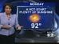 Monday Weather: A Sunny,  Hot Summer Day