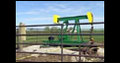 Oil well at the backyard of an Indiana family