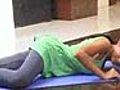 Relaxing with yoga