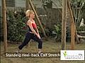 Standing Heel-Back Calf Stretch Exercise