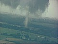 Tornado Up Close from a Helicopter Ripping Trees
