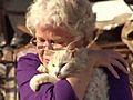 Tornado Victim Finds Cat During Interview