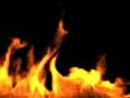 Fire Burning Bottom Stock Footage