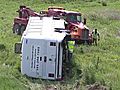 Raw Video: Bus carrying students crashes in Iowa