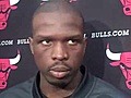 Bulls forward Luol Deng wraps up the season