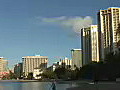 Royalty Free Stock Video HD Footage Hotels and Buildings,  Early Morning at Waikiki Beach in Hawaii