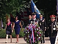 President Obama Lays a Wreath at Arlington National Cemetery