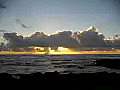 Royalty Free Stock Video SD Footage Static Shot of Sunrise on Beach in Kauai,  Hawaii