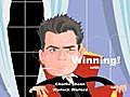 Charlie Sheen Cartoon War Lord Twitter Los Angeles CA ELOC