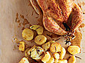 Crisp-Skinned Chicken with Rosemary Potatoes