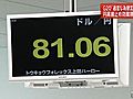 25日午前の東京外為市場　先週末のG20の影響は限定的、1ドル = 81円台前半で小動き