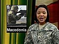 Training soldiers from Macedonia
