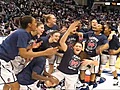 Postgame Celebration After The 89th Consecutive Win For The UConn Women’s Basketball Team