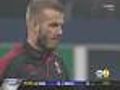 AC Milan’s Beckham Falls To Former Team Man U