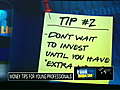 Money tips for young professionals