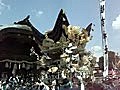 住吉神社　北条節句祭　宵宮　南町　拝殿前　屋台差し上げ