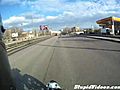 Motorcycle’s Close Call With Gas Truck