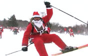 Santa skis!