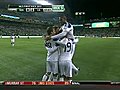 GOAL: Juninho blasts it past Keller