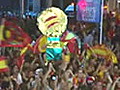 Fans celebrate Spain’s World Cup win