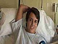 &quot;Me encuentro bien&quot;,  asegura el joven chileno corneado en sanfermines