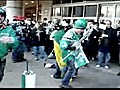 Drunk CFL Fan Passes Out Dancing
