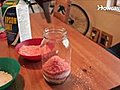 How to Make Candy Cane Bath Salts