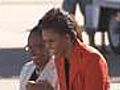 Michelle Obama arrives in Botswana