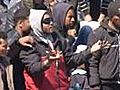 Migrants stranded on Italian island